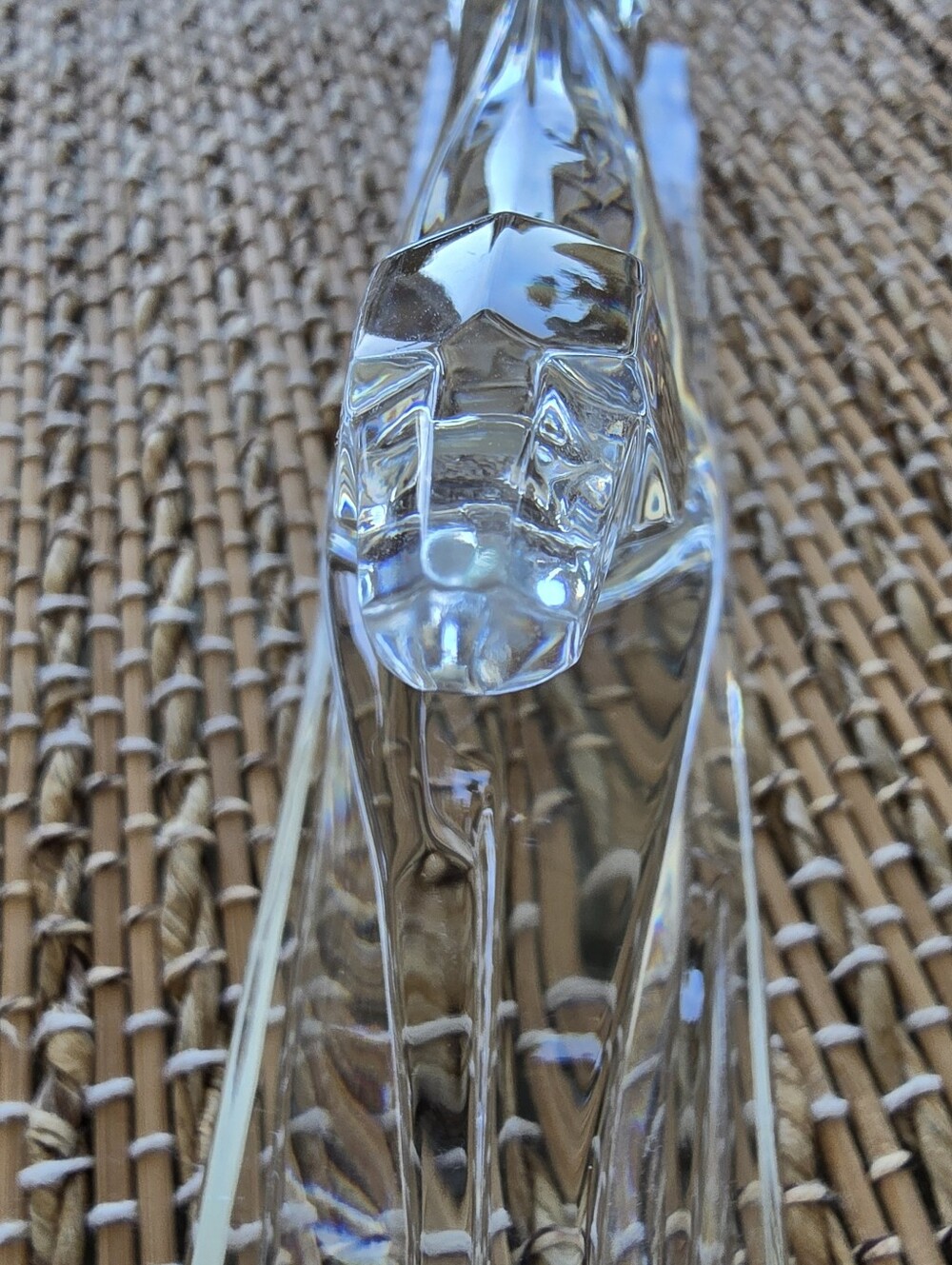 Baccarat Crystal Greyhound Dog Figurine Paperweight Made In France. Signed - Picture 6 of 9